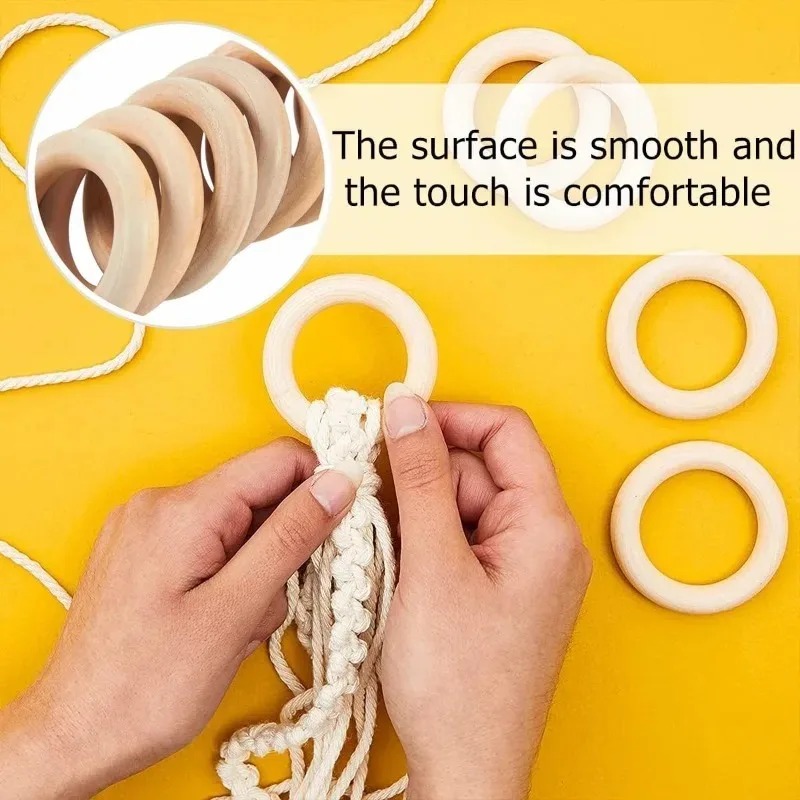 未完成の木製リング、滑らかな天然木製リング、クラフトDIY用 - Wood Ring Blank のレビューと価格